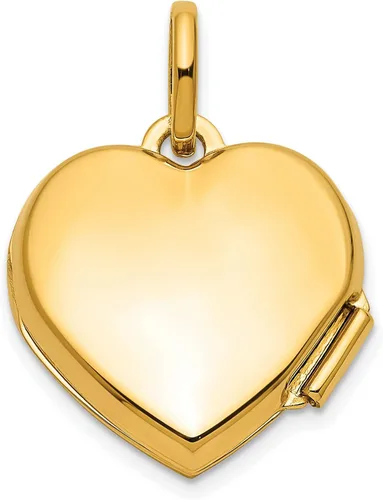 Miniatura 3 de Medallón de corazón en oro amarillo de 14 k, 0.591 in, 0.827 in x 0.591 in, Metal