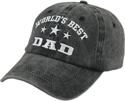 Miniatura 3 de World's Best - Gorras de béisbol para hombre, de algodón envejecido, ajustable, para papá y abuelo, regalos para Abuelo Pappy