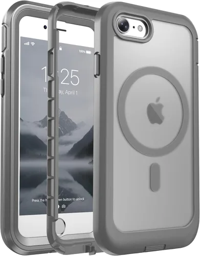 Miniatura 146 de jaroco - Funda magnética compatible con MagSafe para iPhone 11 de 6.1 pulgadas; protección de grado militar contra caídas, de doble capa
