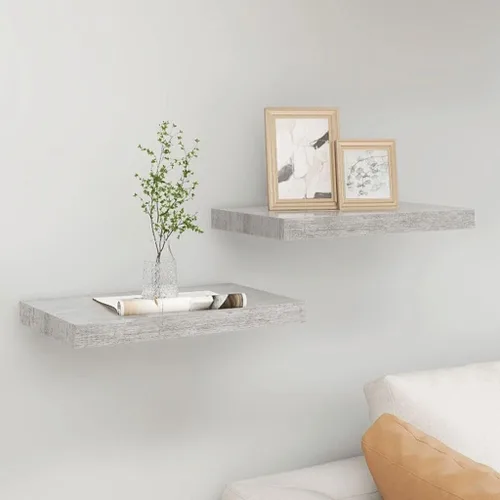 Miniatura 36 de Estantes flotantes de pared, juego de 4 estantes decorativos para montar en la pared, estante colgante con soportes invisibles para decoración