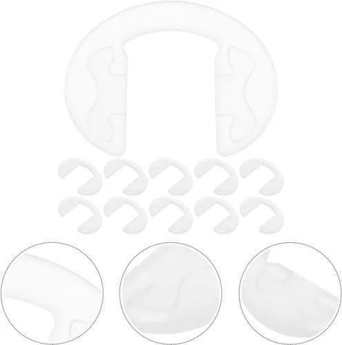 Miniatura 8 de GLEAVI Almohadillas de silicona para la nariz, 10 unidades, almohadillas transparentes antideslizantes para la nariz, almohadillas de puente suaves