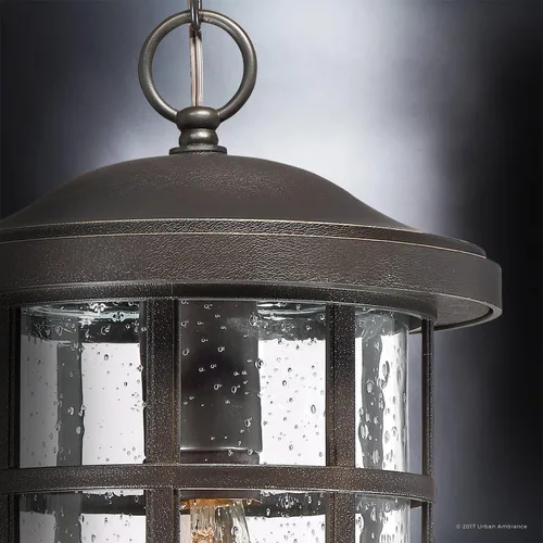 Miniatura 3 de Urban Ambiance UQL1049 - Lámpara colgante de lujo para exteriores, tamaño mediano: 15.5 pulgadas de alto x 10 pulgadas de ancho, con elementos