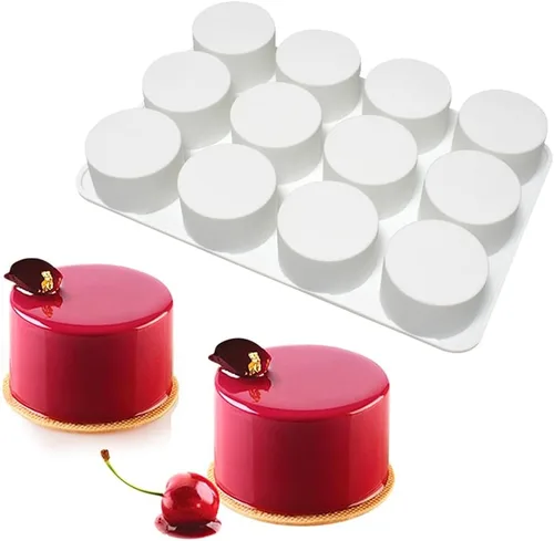 Miniatura 8 de Molde de silicona cilíndrica para jabón, moldes redondos de silicona para hacer jabón hecho a mano, barras de loción, chocolate, molde para pasteles