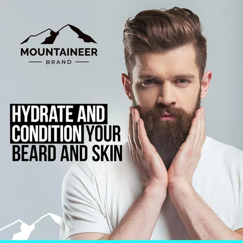 Miniatura 2 de Mountaineer Brand Bálsamo natural para barba sin perfume Mantequilla de barba para hombres Condimentador sin enjuague Hidrata, suaviza