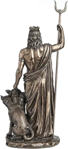 Miniatura 4 de Veronese Design Estatua griega de 12 7/8 pulgadas Hades del dios del inframundo fundido en frío de resina con acabado de bronce para decoración