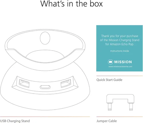 Miniatura 6 de Made for Amazon Stand with USB-C and USB-A charging ports for Echo Pop (2023 Release)