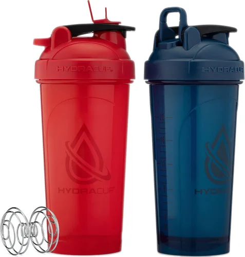 Miniatura 7 de Hydra Cup ProFlow - Botellas agitadoras de 28 onzas para batidos de proteínas, vasos agitadores con batidor de bola, botella agitadora con asa
