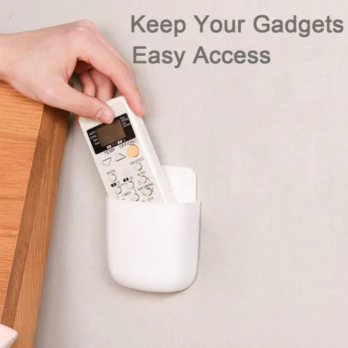 Miniatura 2 de Paquete de 5 soportes adhesivos para control remoto para reproductor multimedia, estuche de almacenamiento, organizador remoto montado en la pared