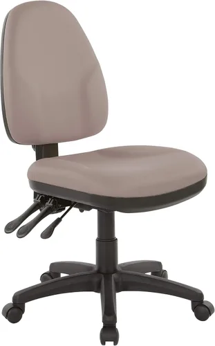 Office Star - Silla ergonómica de oficina de doble función con respaldo acolchado ajustable y soporte lumbar integrado, sin brazos, tela Dillon Tela