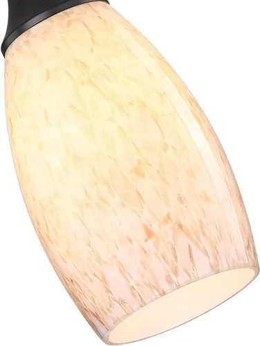 Miniatura 2 de karyfine Luces colgantes de vidrio de leche para isla de cocina, mini colgante de cristal, lámpara de cristal con cable ajustable negro para cocina