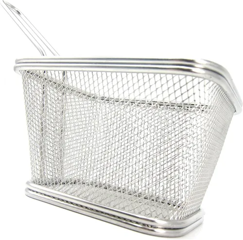 Miniatura 5 de Mini cesta de papas fritas de acero inoxidable, cestas cuadradas para freidoras, herramienta de cocina de grado FDA, vajilla de presentación