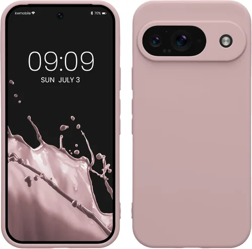 Miniatura 22 de kwmobile Funda compatible con Google Pixel 9 Pro - Funda protectora delgada de TPU para teléfono - Acabado mate suave - Negro mate