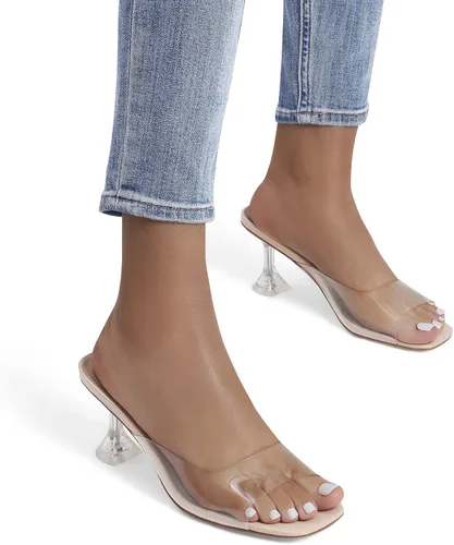 Miniatura 5 de DREAM PAIRS Sandalias de tacón de aguja altas con punta cuadrada para mujer