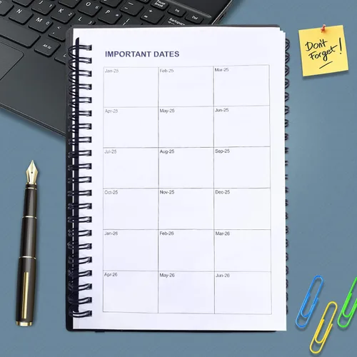 Miniatura 5 de UtyTrees Agenda diaria 2025-2026, agenda semanal y mensual de abril de 2025 a junio de 2026, planificador diario de 15 meses, calendario académico