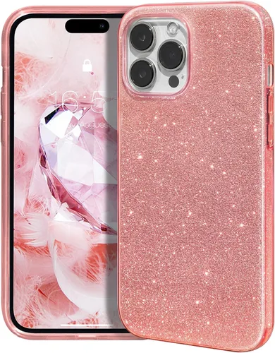 Miniatura 50 de MATEPROX - Funda compatible con iPhone Air de 6.5' [2025], carcasa protectora de 3 capas con purpurina brillante y tendencia, anti-arañazos y a
