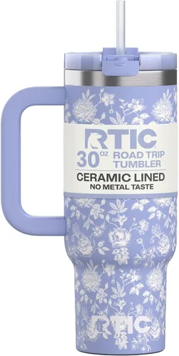 Miniatura 57 de RTIC Vaso Tumbler de Viaje por Carretera de 30 oz con Doble Pared Revestido de Cerámica Aislado Taza Portátil de Café de Viaje de Acero Inoxidable