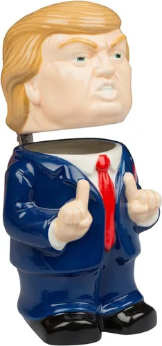 SCS Direct Donald XL - Figura de cerámica 3-D de 22 onzas, Stein con tapa de peltre, con tapa de peltre, This Stein Trubps all!- Regalo republicano