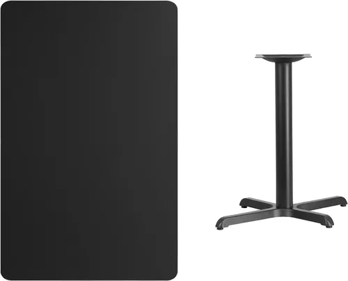 Miniatura 3 de Flash Furniture Stiles - Mesa rectangular laminada negra de 30 x 48 pulgadas con base de altura de mesa de 23.5 x 29.5 pulgadas