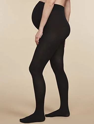 Miniatura 3 de Medias de apoyo de maternidad para mujer, mallas con forro polar sobre el vientre
