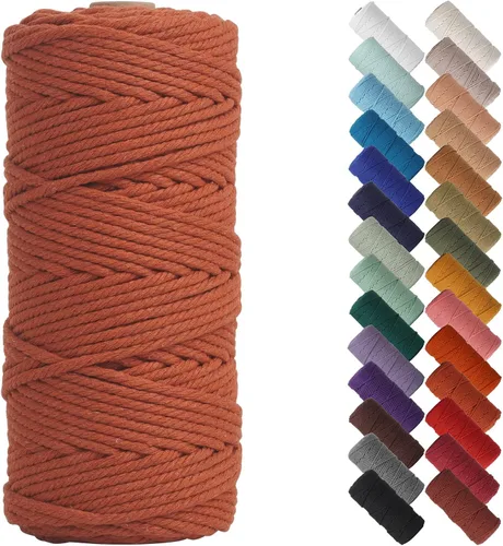 Miniatura 146 de NOANTA - Cuerda de macramé color beige natural, 1/8 pulgadas (3 mm) x 109 yardas (100 metros), cuerda de algodón colorido para colgar en la pared