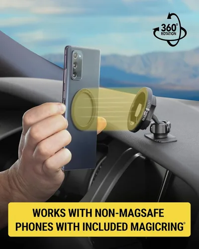 Miniatura 6 de Scosche MagSafe - Soporte magnético para teléfono para salpicadero de automóvil y ventilación con rotación de 360°, soporte de teléfono celular 2