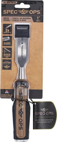 Miniatura 8 de Spec Ops Tools Cincel de madera, hoja de 1 pulgada, hoja de acero de alto carbono, agarre absorbente de golpes