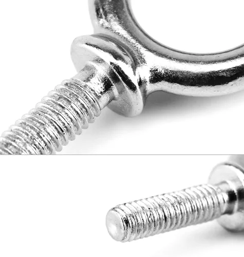 Miniatura 5 de QWORK Perno de ojo, paquete de 10 pernos roscados de acero inoxidable de grado marino UNC de 3/8" x 1-1/4