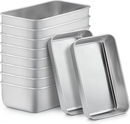 Miniatura 14 de TeamFar Molde para Pan, 9¼" × 5" Molde para Pan de Carne de Acero Inoxidable para Hornear Pan Pastel Tostadas, Saludable y Duradero, Apto