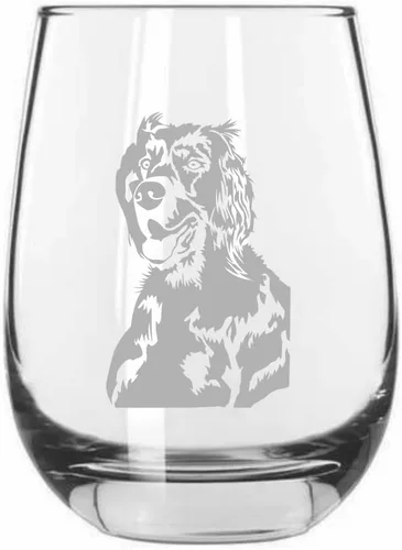 Miniatura 523 de Sakhalin Husky Dog - Copa de vino grabada personalizada de 15.25 onzas sin tallo