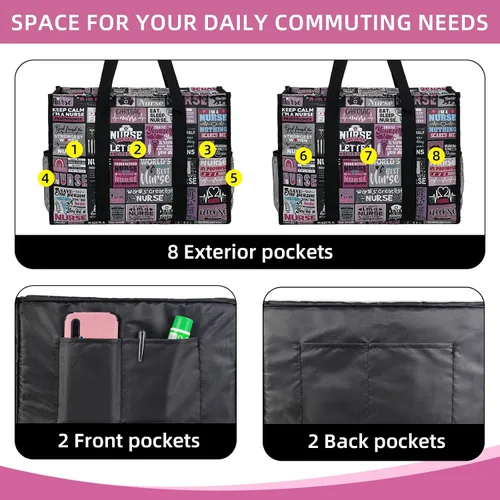 Miniatura 4 de Bolsas de enfermería para el trabajo, enfermería, bolsa de viaje, bolsas clínicas para estudiantes de enfermería, regalos de enfermería