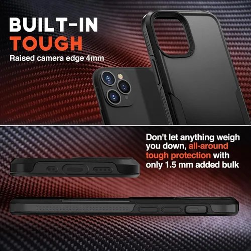 Miniatura 3 de NTG Funda protectora diseñada para iPhone 11 Pro de 1ª generación, resistente, ligera, delgada, a prueba de golpes, para iPhone 11 Pro de 5.8 Negro