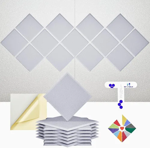 Miniatura 62 de Paneles acústicos autoadhesivos [390 lbs/yd³ de densidad ultra alta], panel de absorción de sonido de segunda generación, panel de sonido de nivel