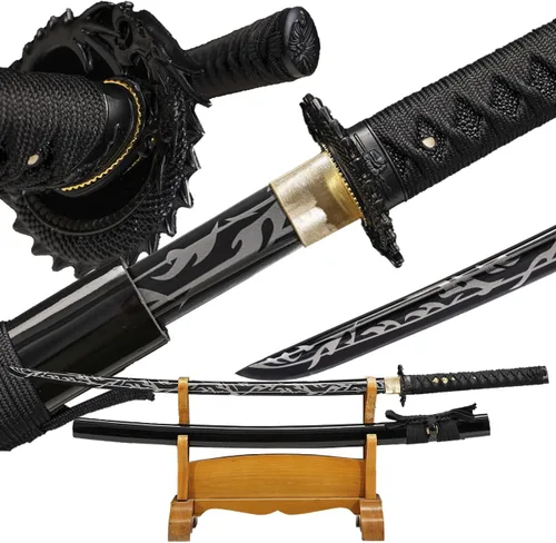 Miniatura 2 de Kamaiwo -1045/1060 hechas a mano forjadas a mano, auténticas, las katanas japonesas son un regalo único para hombres. El acero de alto carbono
