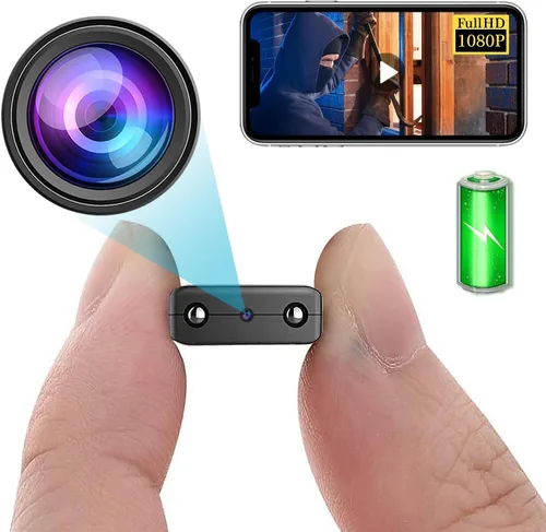 Cámara de batería inalámbrica WiFi más pequeña, cámara de seguridad HD1080P, monitor portátil para bebé, cámara de niñera con grabación de video,