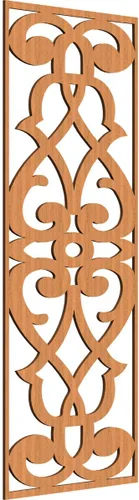Miniatura 43 de 9 3/8"W x 24 3/8"H x 1/4"T Bellaire Decorativos Paneles de pared de madera calado, abedul