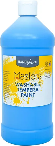 Miniatura 22 de Handy Art Little Masters - Pintura al temple lavable, turquesa, botella de 128 onzas, brillante y mezclable, alta opacidad, colores lavables