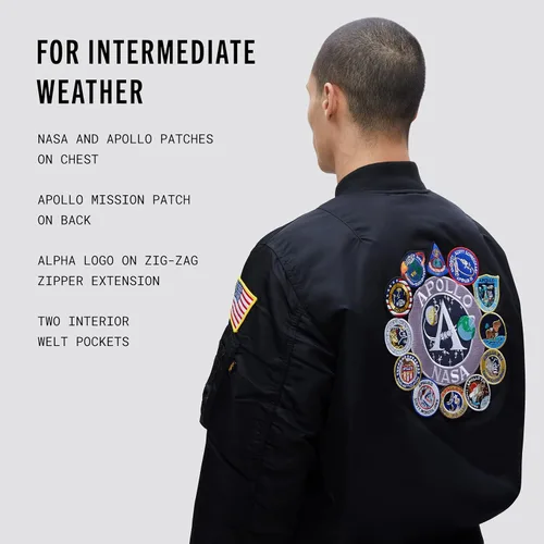 Miniatura 6 de Alpha Industries, chaqueta Bomber de Apollo MA-1, de hombre