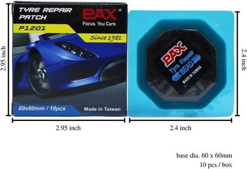 Miniatura 2 de PAX 10 parches de reparación de neumáticos de capas sesgadas (2.32 pulgadas) – Parche de goma resistente para camiones, tractores, cuatrimotos