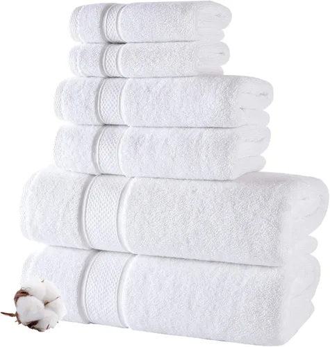 Miniatura 14 de NOVA Luxury Linen - Juego de toallas turcas de calidad hotelera para baño (juego de 6 piezas de toallas, azul cielo)