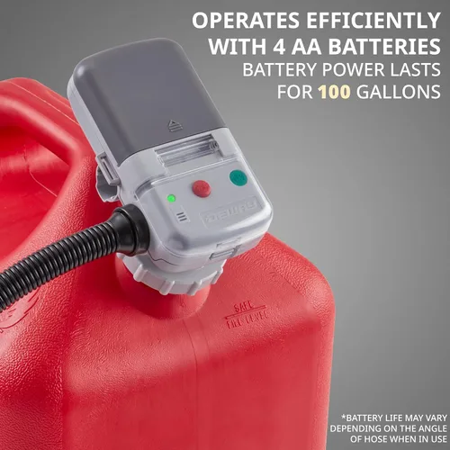 Miniatura 6 de Bomba automática de transferencia de combustible DEWAY con boquilla para control de flujo y parada, se adapta a la mayoría de las latas de gasolina