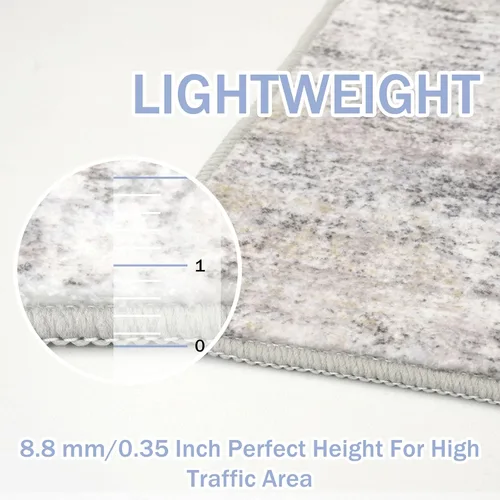 Miniatura 13 de IOHOUZE Alfombra abstracta lavable de 3 x 12 pies para pasillos, antideslizante para cocina, camino de entrada de lana sintética para interiores