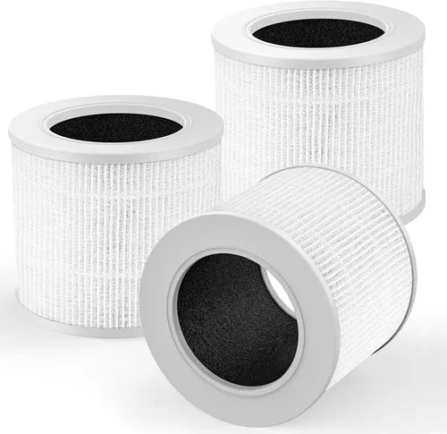Miniatura 11 de 2 paquetes de filtros Core Mini H13 True HEPA para LEVOIT Core Mini Core Mini-P Purificador de Aire, Filtro de Repuesto 3 en 1 HEPA, Carbón Activado