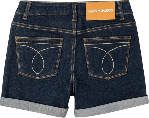 Miniatura 2 de Calvin Klein Pantalones cortos de mezclilla elásticos para niñas