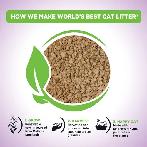 Miniatura 3 de WORLD'S BEST CAT LITTER Múltiples gatos perfumados con aroma a lavanda, 32 libras, ingredientes naturales, aglutinación rápida, lavable, 99% libre