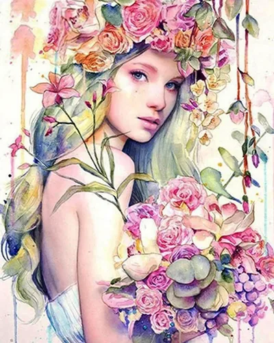 Miniatura 5 de AZ3008 - Kit de pintura de diamantes 5D para niñas, arte de diamantes de hada cuadrada completa, puntos de diamante para adultos, pintura por