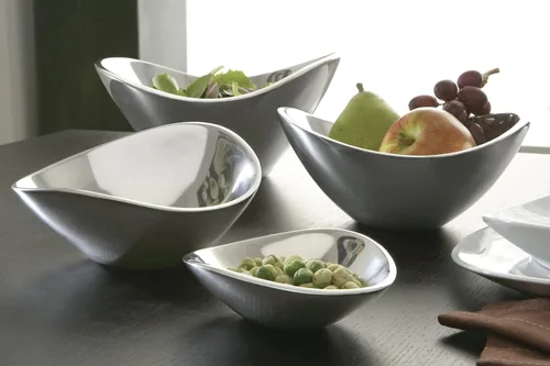 Miniatura 8 de nambe Cuenco de mariposa, cuenco de ensalada refrigerable para entretenimiento, servir salsa, aperitivos, aceitunas y guacamole, apto para horno