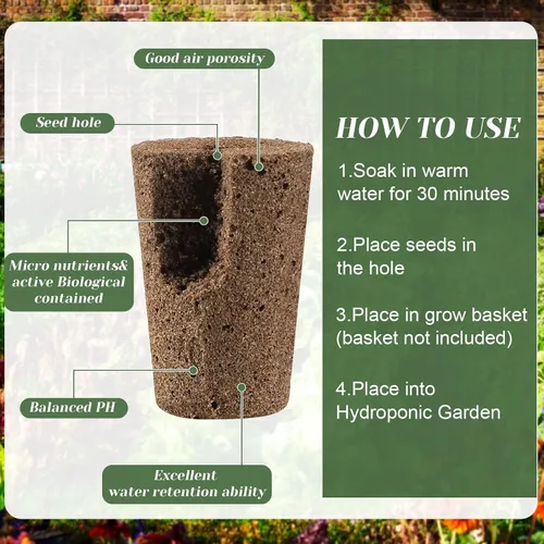 Miniatura 3 de Jutom Kit de 60 esponjas hidropónicas para cultivo de semillas
