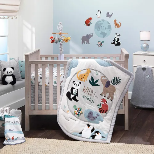 Miniatura 7 de Lambs & Ivy Wild Life Musical Baby Nursery Cuna móvil - Protege a los animales