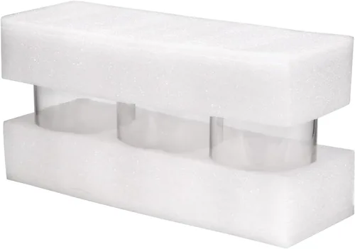 Miniatura 7 de Juego de 3 jarrones cilíndricos de vidrio para centros de mesa, florero transparente de 6 pulgadas de alto para decoración del hogar, portavelas
