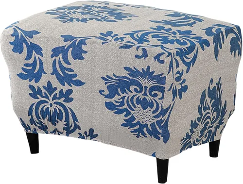 Miniatura 42 de Eco-Ancheng Funda elástica para silla, funda otomana rectangular de almacenamiento, funda otomana para reposapiés, fundas otomanas para taburete